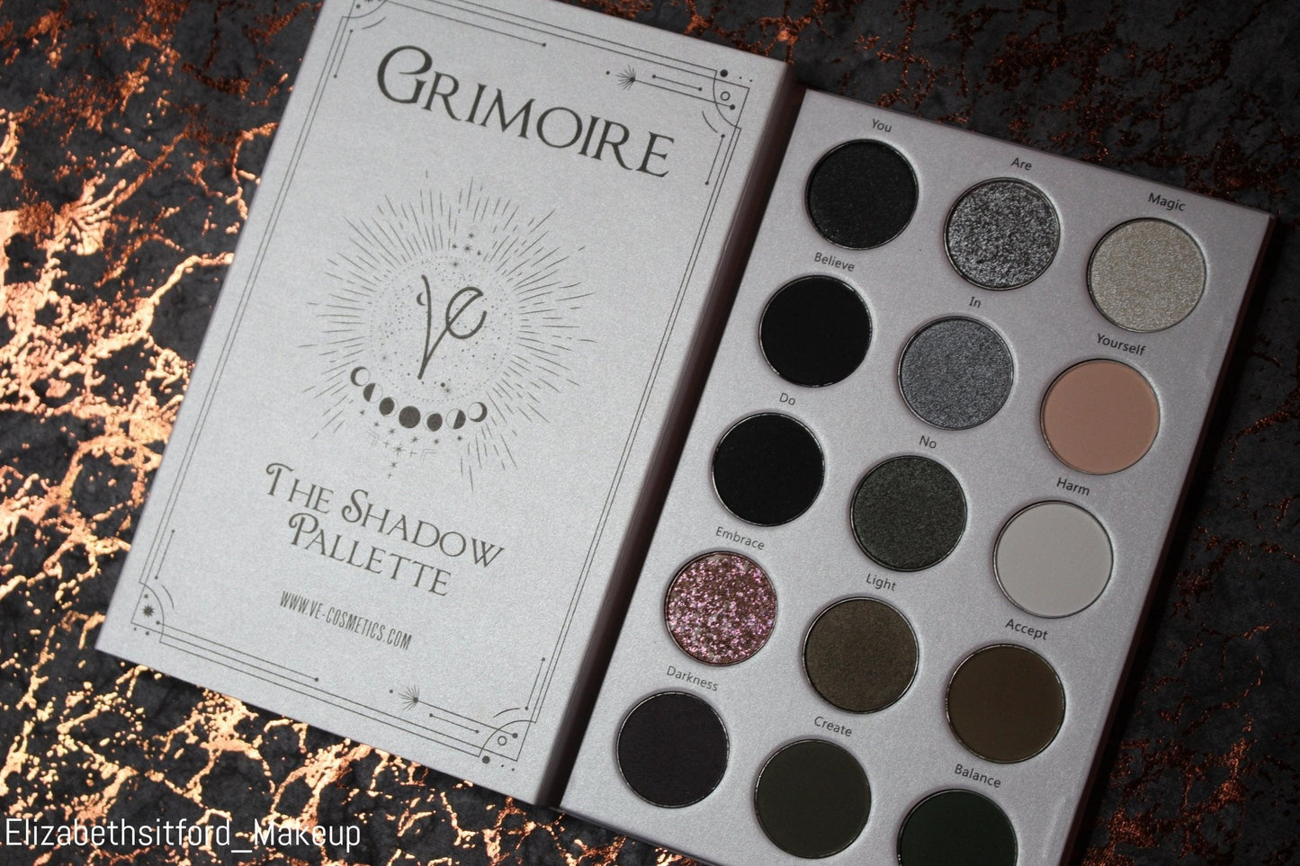 Grimoire - Ultimate Grey Eyeshadow Palette - VE CosmeticsEyeshadow